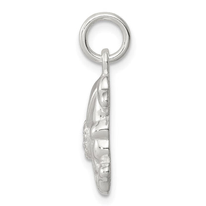Sterlingsilber Zirkonia Totenkopf Charm