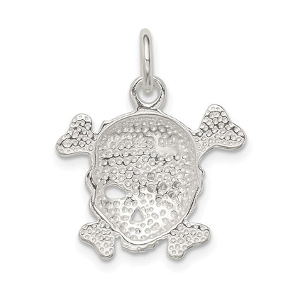 Sterlingsilber Zirkonia Totenkopf Charm