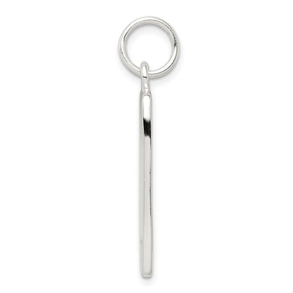 Sterlingsilber Zirkonia Poliert Rechteck Charm