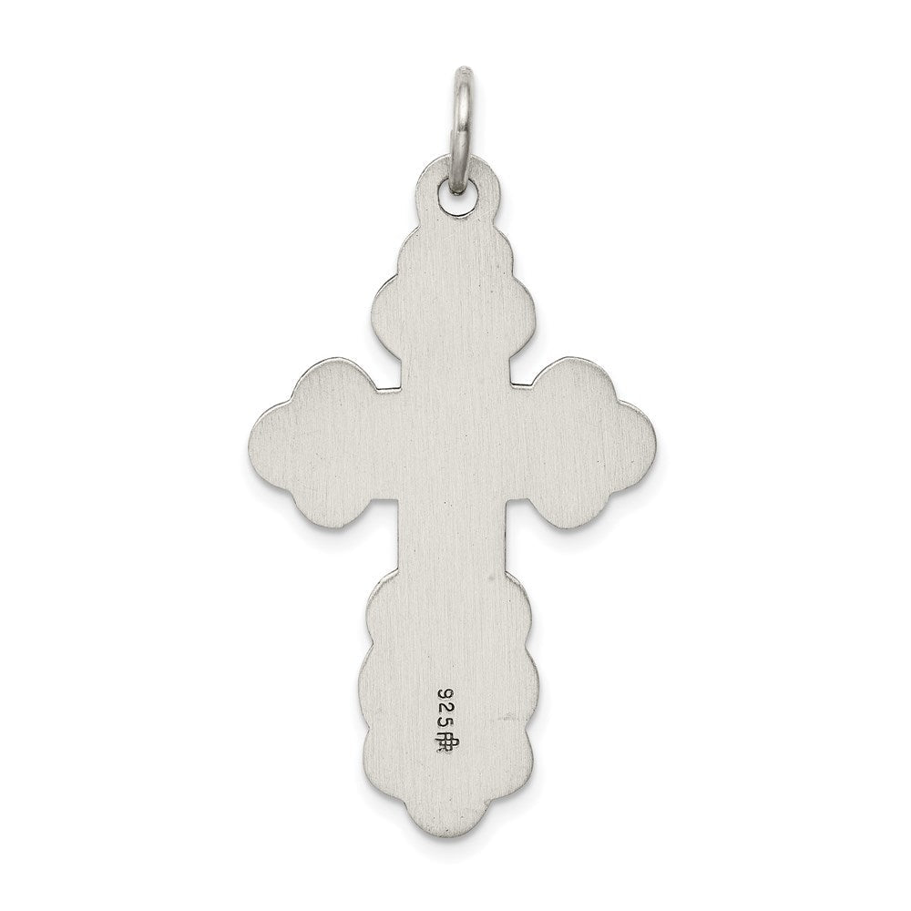 Sterlingsilber Antikisiert Eastern Orthodox Kreuz Anhänger