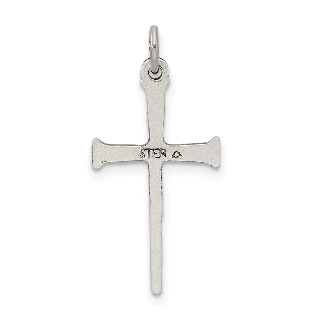 Sterlingsilber Antikisiert Nail Kreuz Anhänger