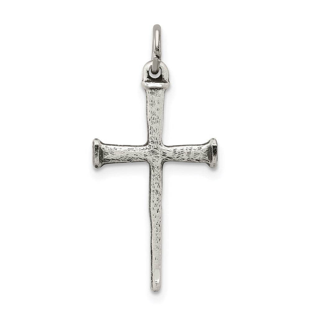 Sterlingsilber Antikisiert Nail Kreuz Anhänger