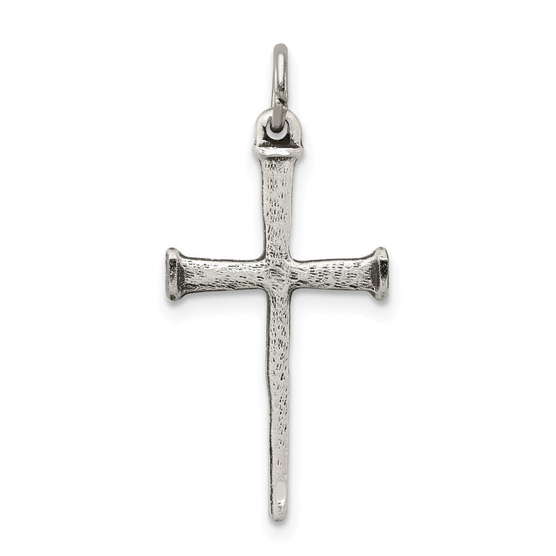 Sterlingsilber Antikisiert Nail Kreuz Anhänger