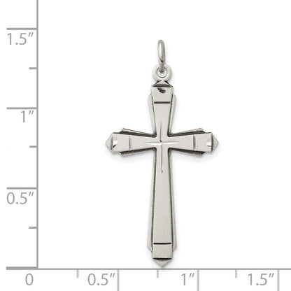 Sterlingsilber Satiniert Kreuz Anhänger