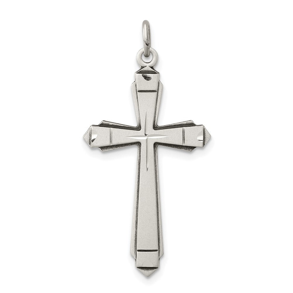 Sterlingsilber Satiniert Kreuz Anhänger