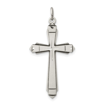 Sterlingsilber Satiniert Kreuz Anhänger