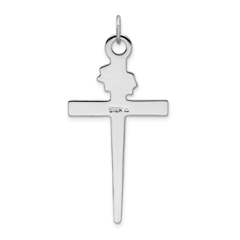 Sterlingsilber Rhodiniert & 18K Vergoldet Kreuz Anhänger