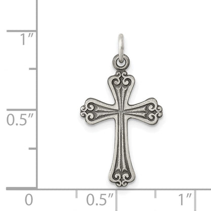 Sterlingsilber Antikisiert Kreuz Charm