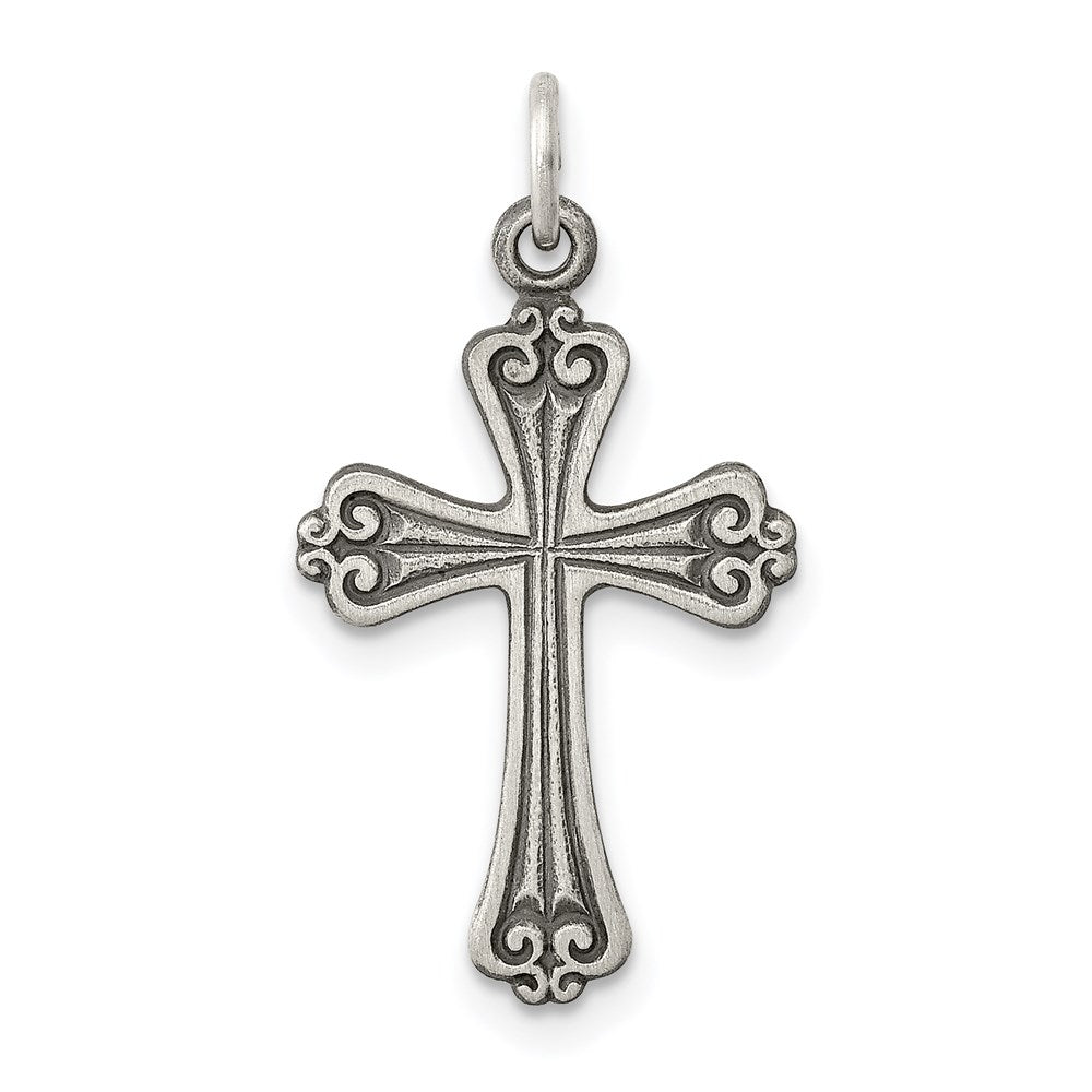 Sterlingsilber Antikisiert Kreuz Charm