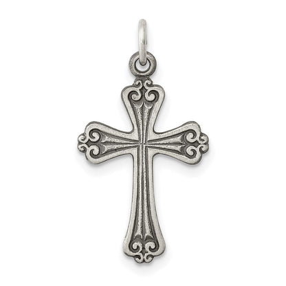 Sterlingsilber Antikisiert Kreuz Charm