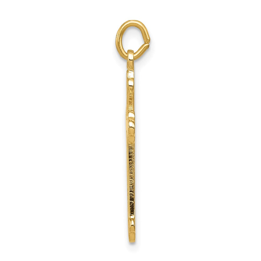 Sterlingsilber mit 18K Beschichtung Kreuz Charm
