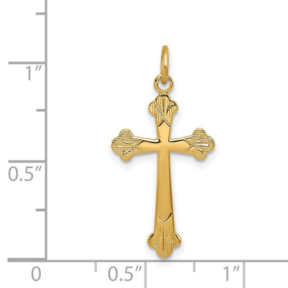 Sterlingsilber mit 18K Beschichtung Kreuz Charm