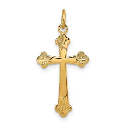 Sterlingsilber mit 18K Beschichtung Kreuz Charm