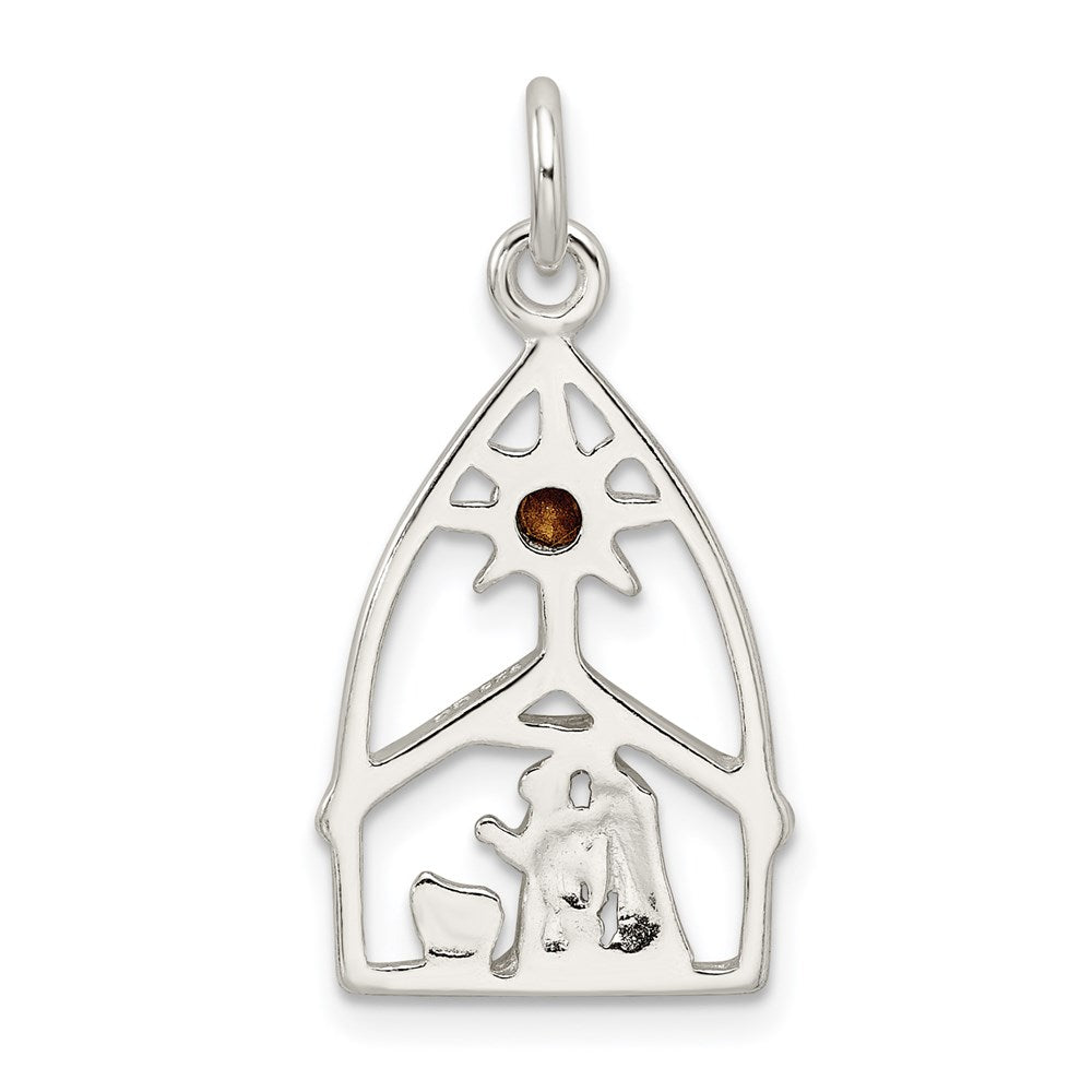 Sterlingsilber & Stellux Kristall Nativity Charm