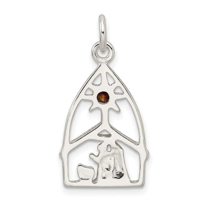 Sterlingsilber & Stellux Kristall Nativity Charm