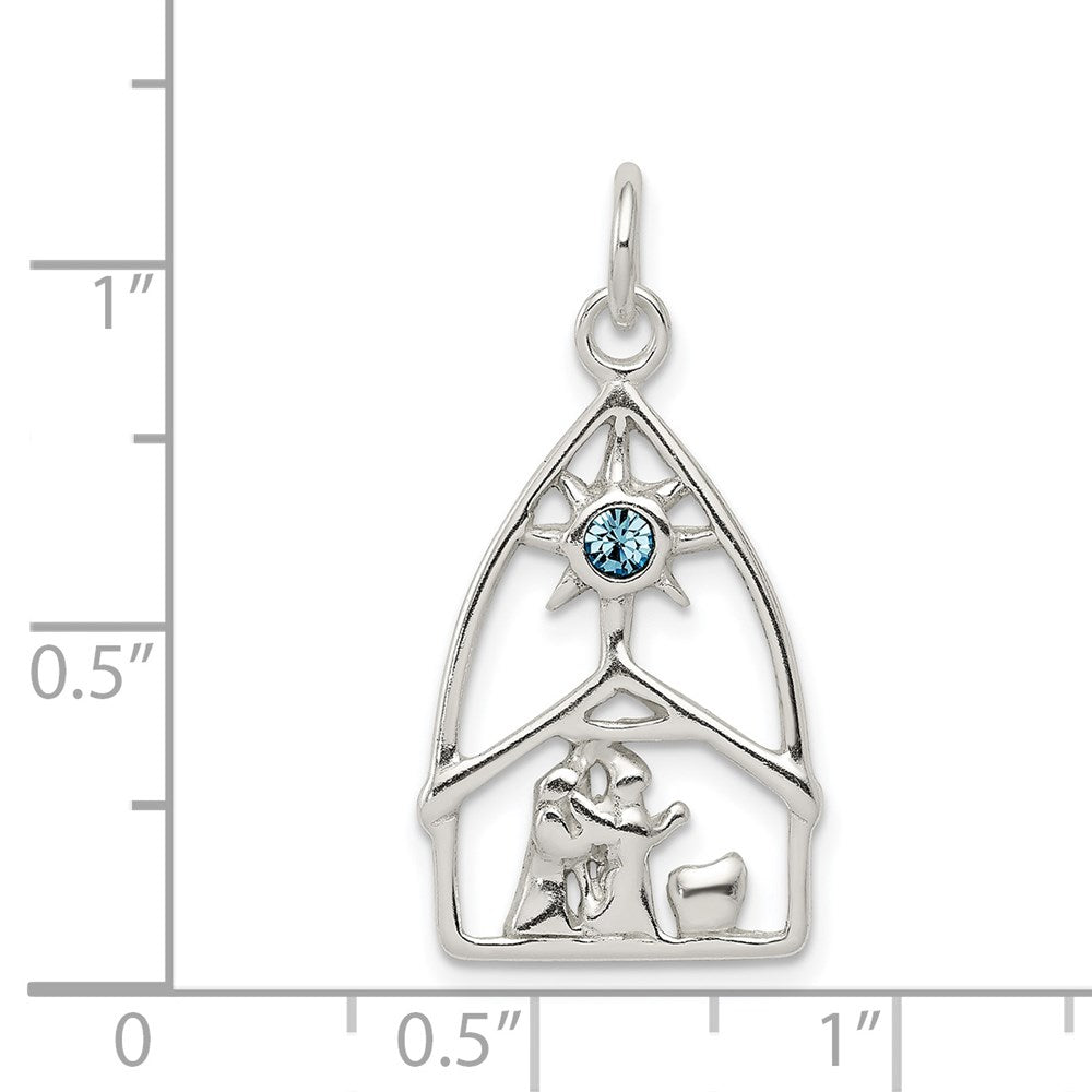Sterlingsilber & Stellux Kristall Nativity Charm