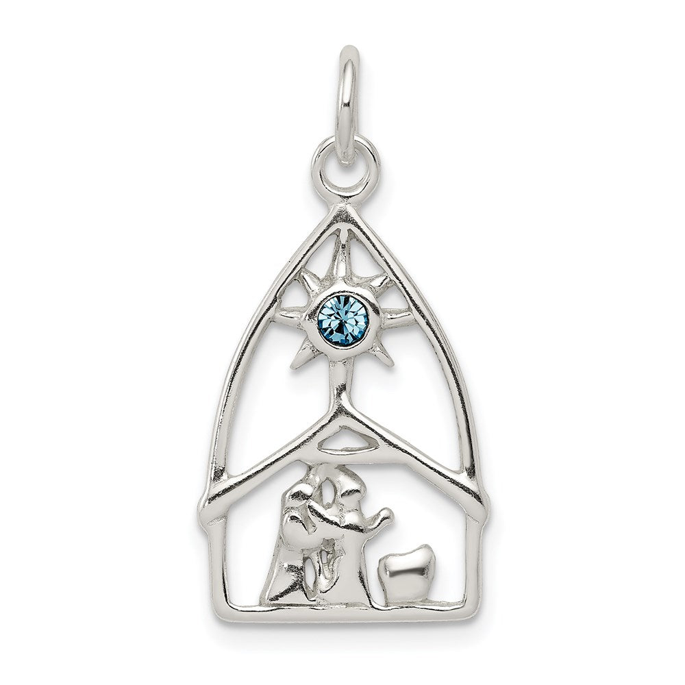 Sterlingsilber & Stellux Kristall Nativity Charm