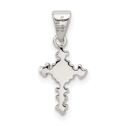 Sterlingsilber Rhodiniert Zirkonia Kreuz Anhänger