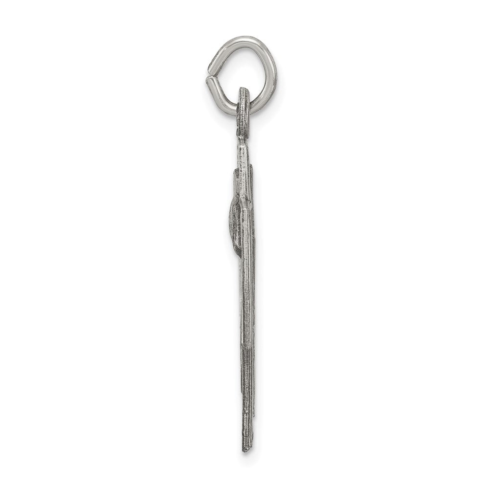 Sterlingsilber Antikisiert Alpha Omega Kreuz Anhänger