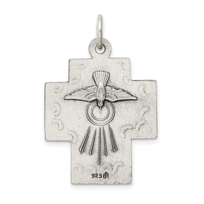 Sterlingsilber Antikisiert Alpha Omega Kreuz Anhänger
