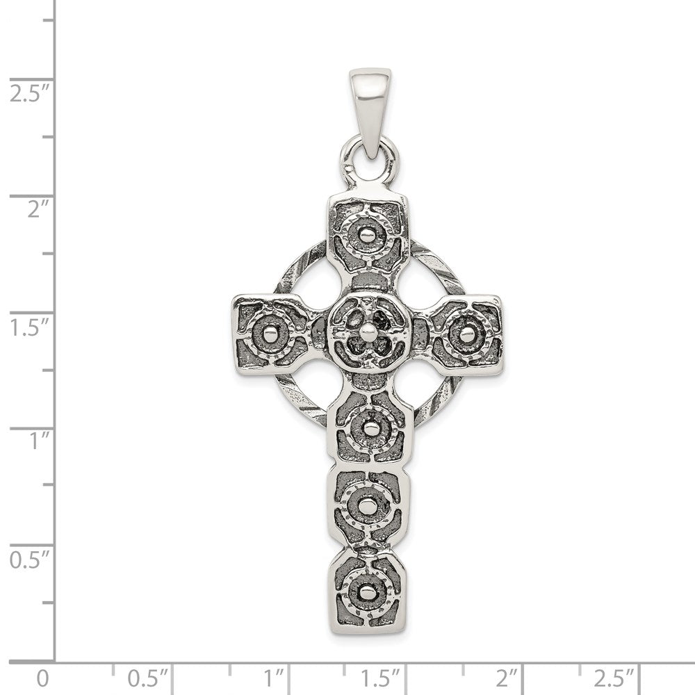 Sterlingsilber Antikisiert Keltisch Kreuz Anhänger