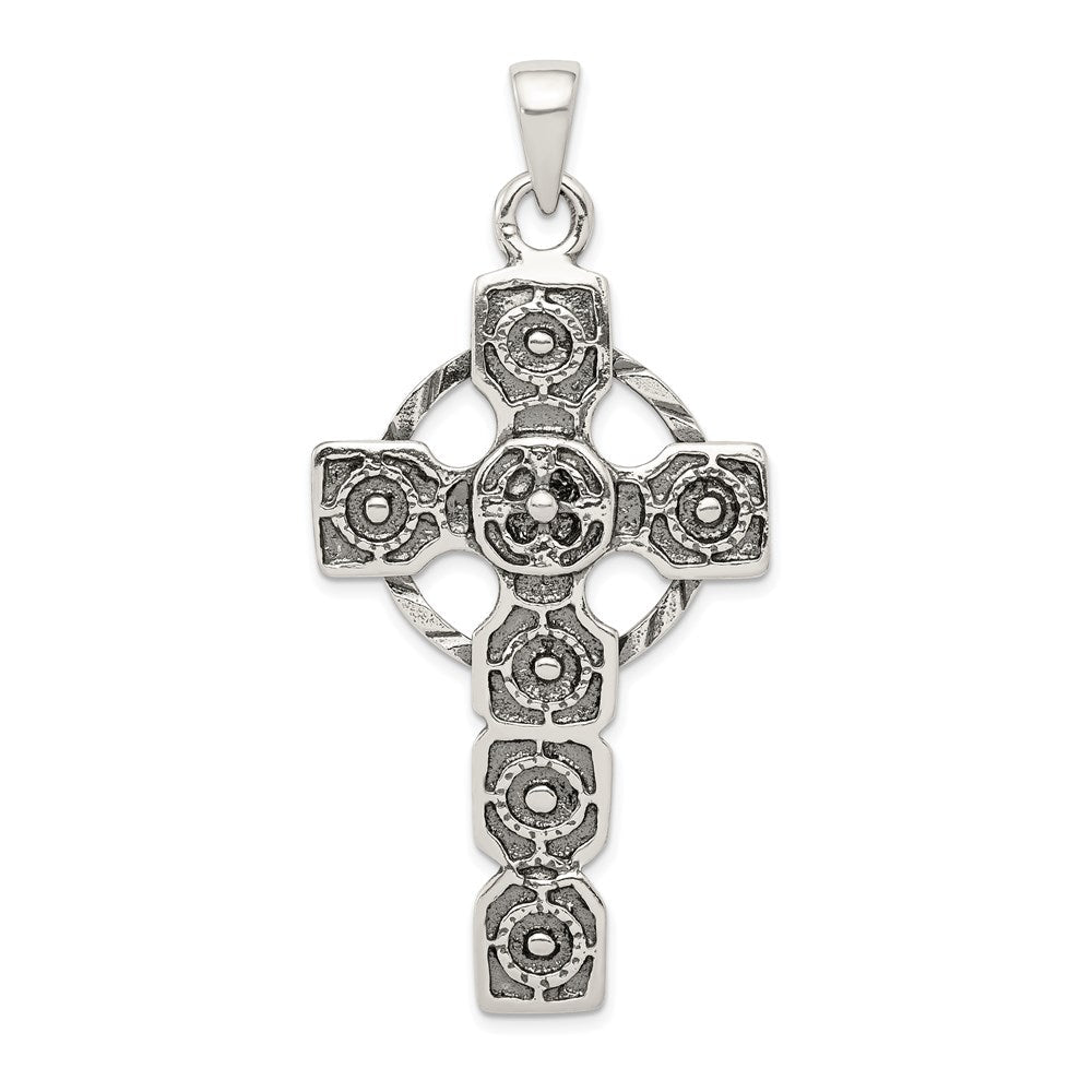 Sterlingsilber Antikisiert Keltisch Kreuz Anhänger