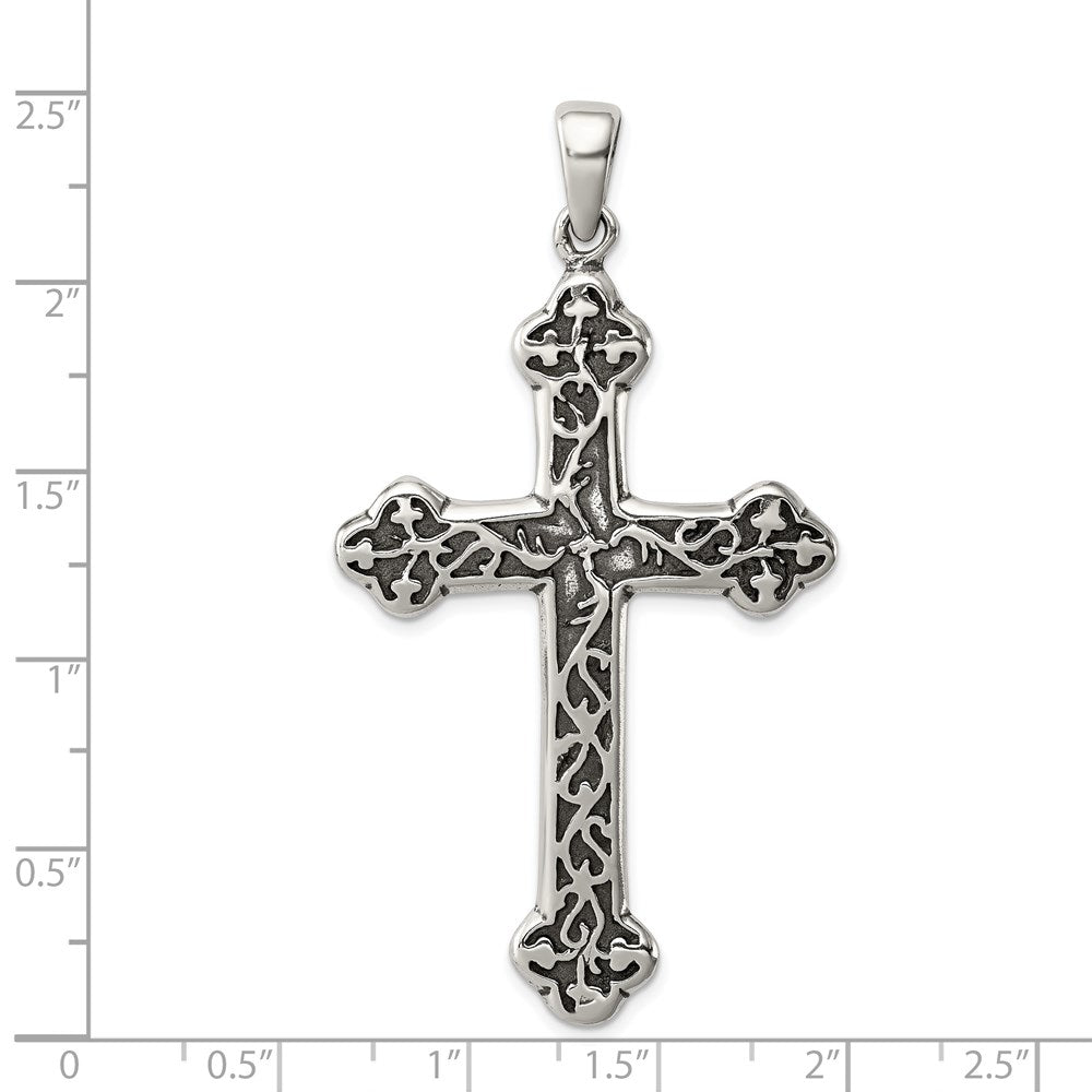 Sterlingsilber Antikisiert Thorn Kreuz Anhänger