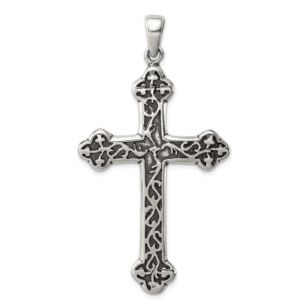 Sterlingsilber Antikisiert Thorn Kreuz Anhänger