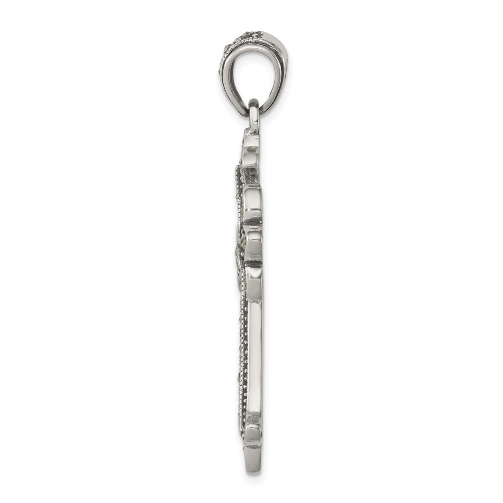 Sterlingsilber Markasit Kreuz Anhänger