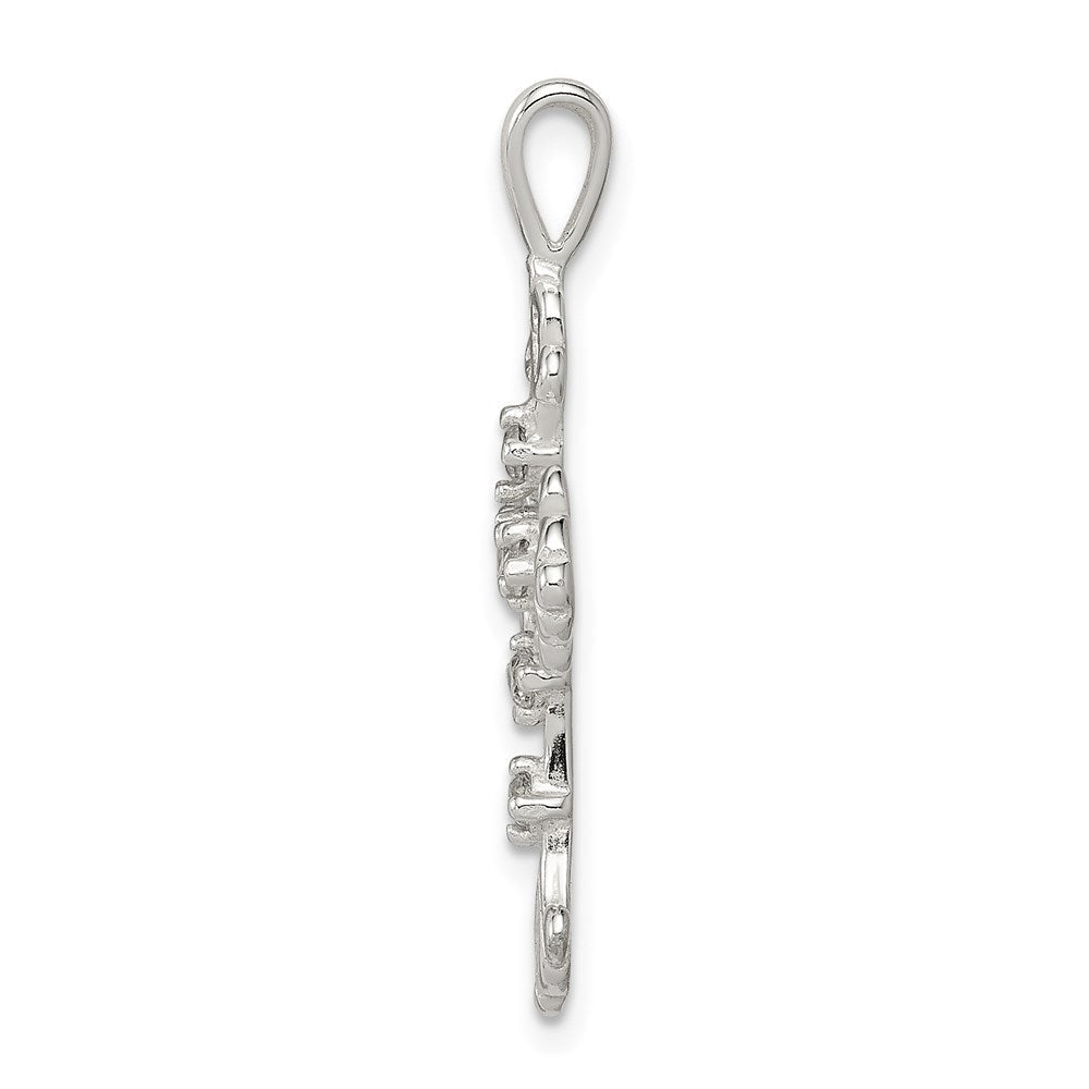 Sterlingsilber Zirkonia Kreuz Anhänger