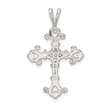 Sterlingsilber Zirkonia Kreuz Anhänger