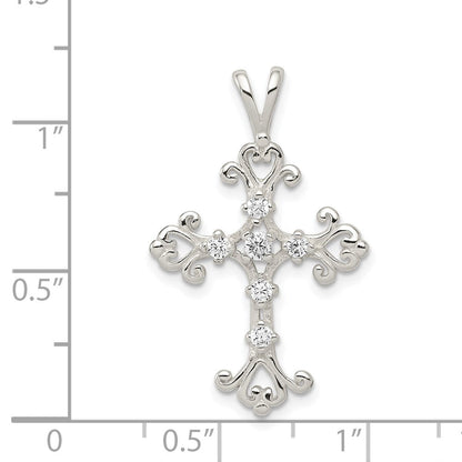 Sterlingsilber Zirkonia Kreuz Anhänger