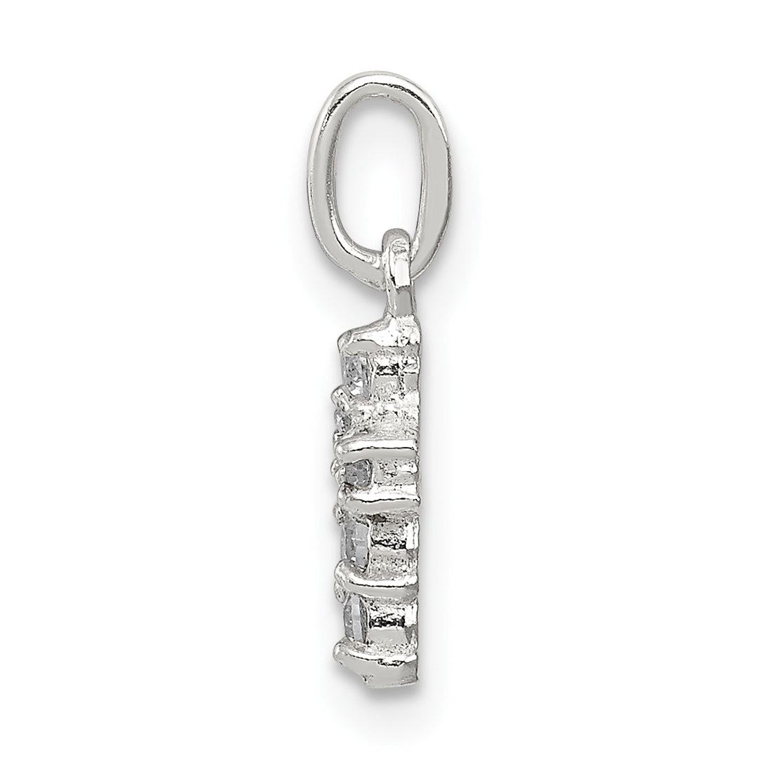 Sterlingsilber Zirkonia Kreuz Charm