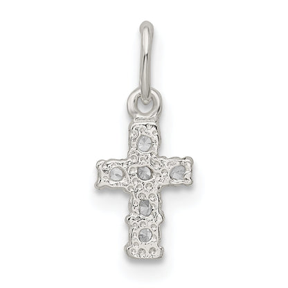 Sterlingsilber Zirkonia Kreuz Charm