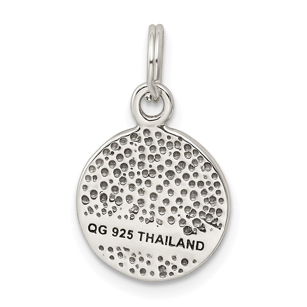 Sterlingsilber Antikisiert Stellux Kristall Glaube Charm