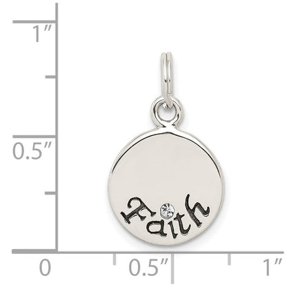 Sterlingsilber Antikisiert Stellux Kristall Glaube Charm