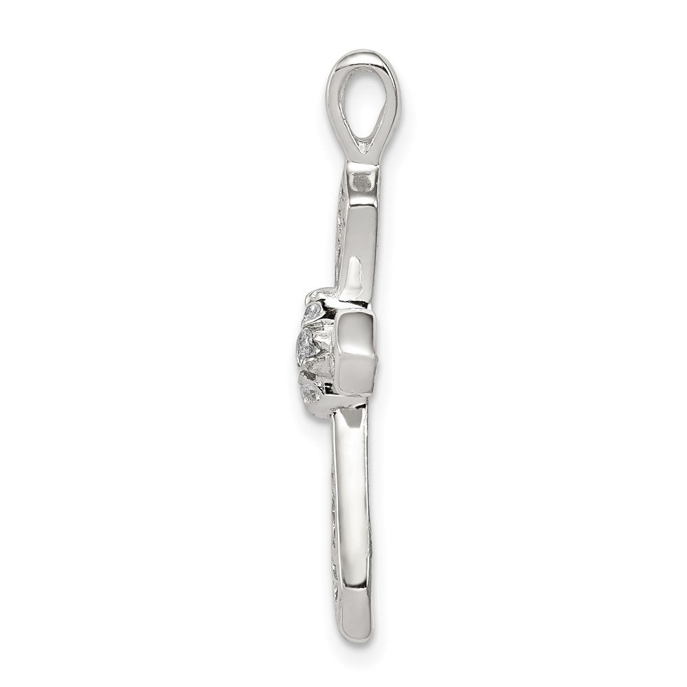Sterlingsilber Rhodiniert Zirkonia Passion Kreuz Anhänger