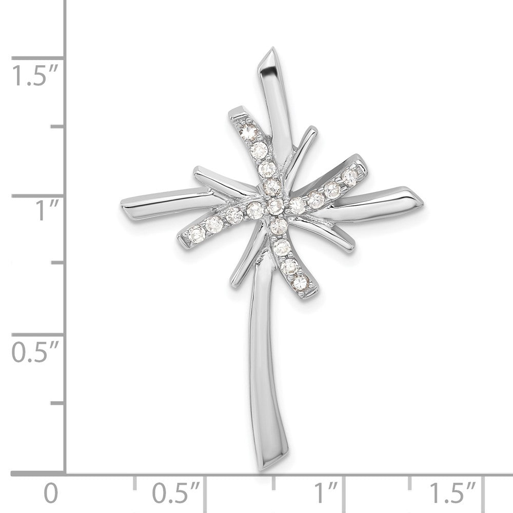 Sterlingsilber Zirkonia Kreuz Anhänger