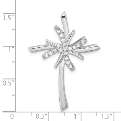 Sterlingsilber Zirkonia Kreuz Anhänger
