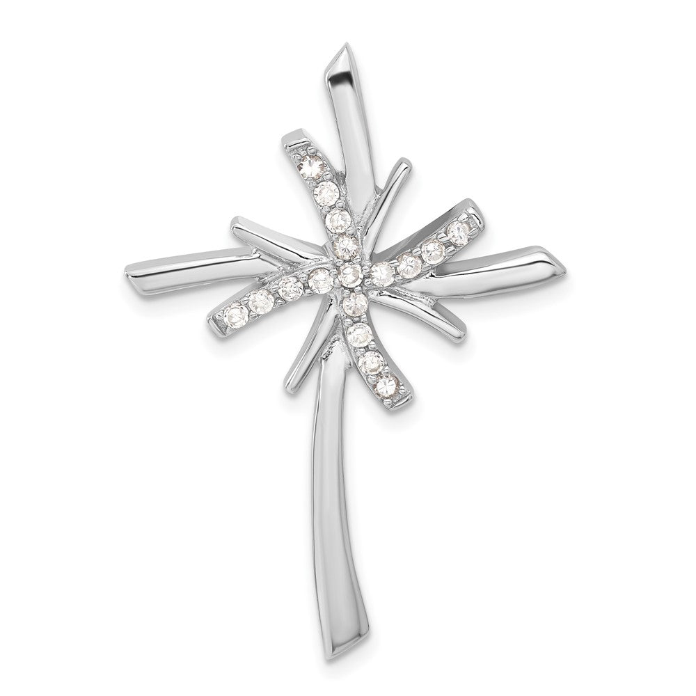 Sterlingsilber Zirkonia Kreuz Anhänger