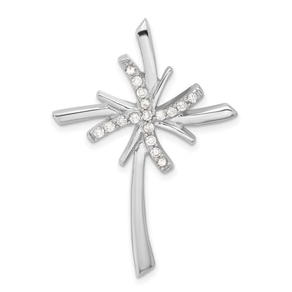 Sterlingsilber Zirkonia Kreuz Anhänger