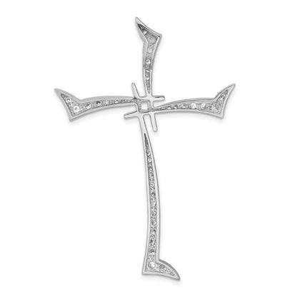 Sterlingsilber Zirkonia Kreuz Anhänger