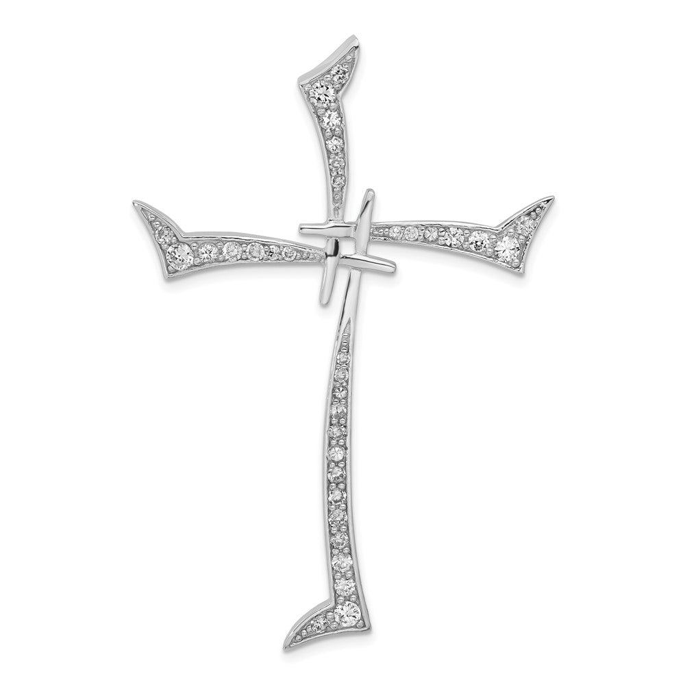 Sterlingsilber Zirkonia Kreuz Anhänger