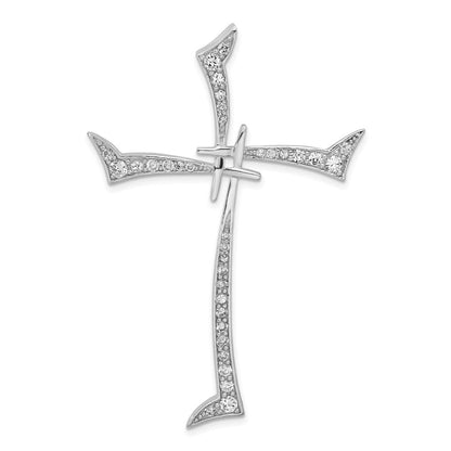 Sterlingsilber Zirkonia Kreuz Anhänger