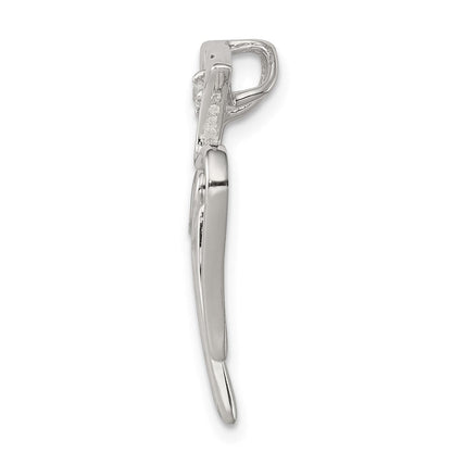 Sterlingsilber Rhodiniert Zirkonia Taube Anhänger