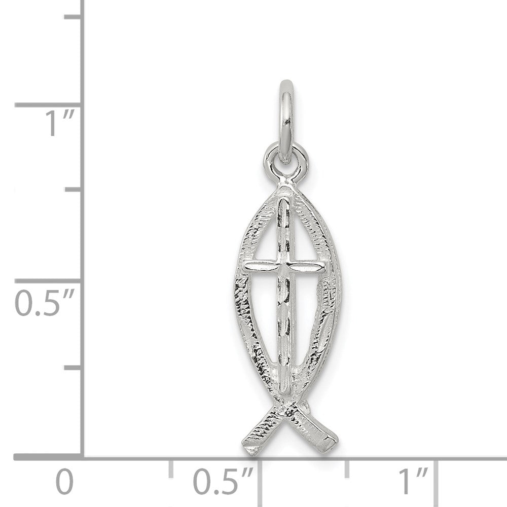 Sterlingsilber Ichthus (fish) Charm