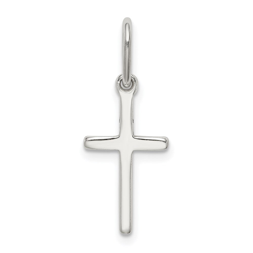 Sterlingsilber Poliert Lateinisch Kreuz Charm