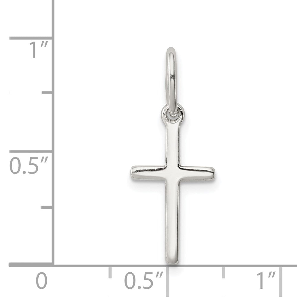 Sterlingsilber Poliert Lateinisch Kreuz Charm