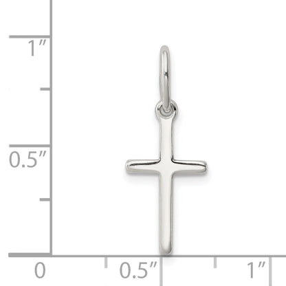 Sterlingsilber Poliert Lateinisch Kreuz Charm