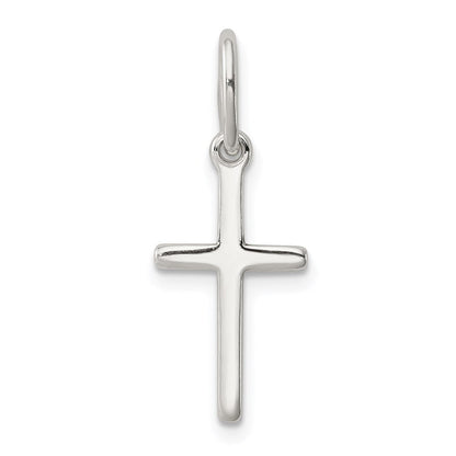 Sterlingsilber Poliert Lateinisch Kreuz Charm